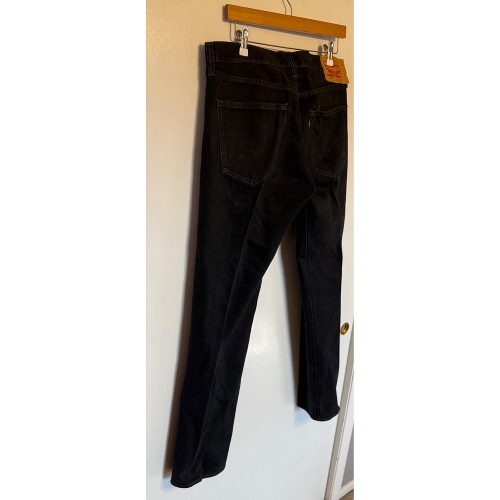 Levis 501 Original Fit Jeans Mens 35x34 Black Straight Leg Button Fly Denim - Picture 10 of 12